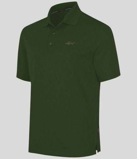 $244 Greg Norman Tasso Elba Men Fit Green Short-Sleeve Button Polo Dress Shirt S