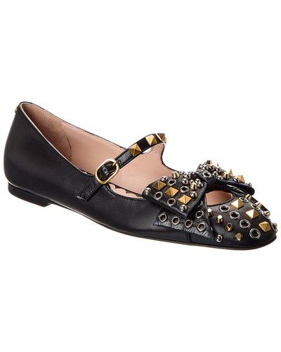Valentino Rockstud Leather Flat Women's