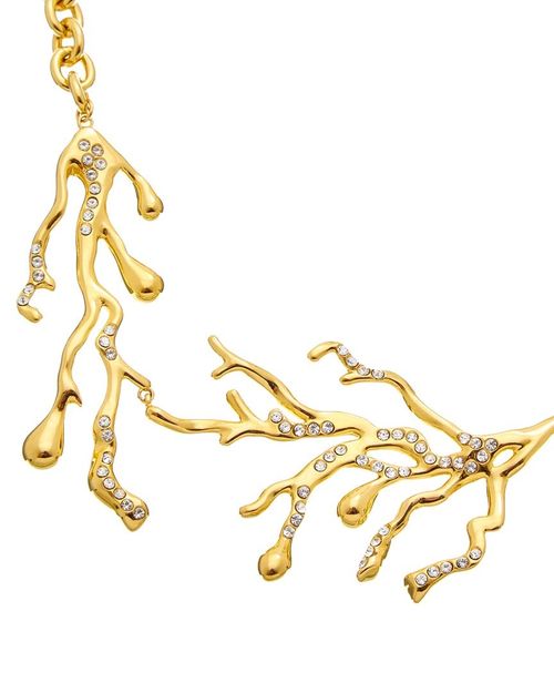 Oscar De La Renta Coral & Drops Necklace Women's