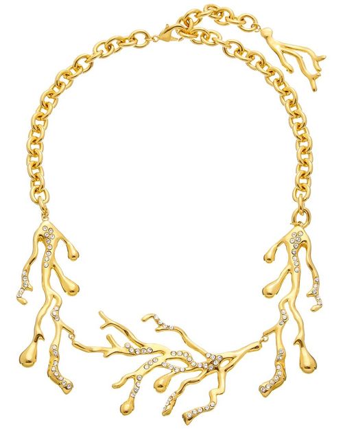 Oscar De La Renta Coral & Drops Necklace Women's