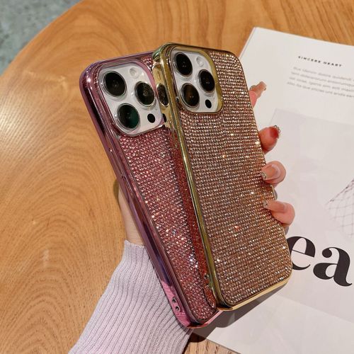 For iPhone 15 16 Pro Max 14 13 12 11 XR 8 7 Glitter Bling Sparkle Diamond Case