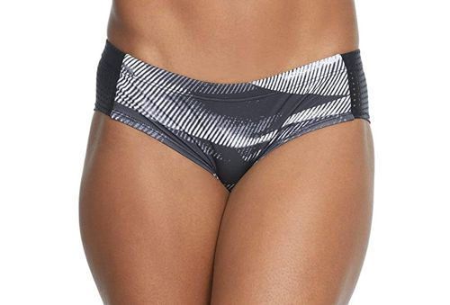 Nike Line Up Printed Hipster Bikini Bottoms, Black Size XL $54