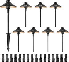 8 Pack Low Voltage Landscape Path Lights, 3W 210LM 12V-24VAC/DC Outdoor LED Path