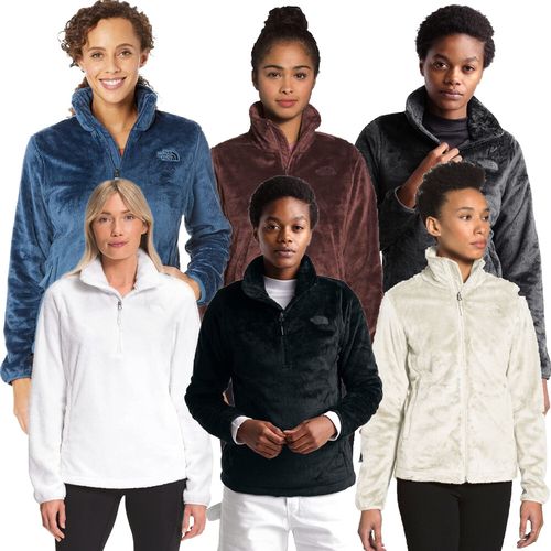 The North Face Women's Jacket Osito 1/4 Zip Long Sleeve Soft Fleece Coat