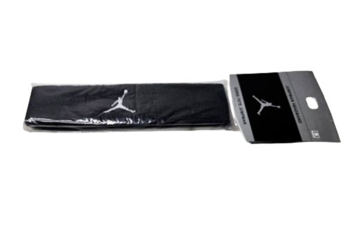 Vintage Jordan Jumpman Black Terry Stretch Unisex Adult Headband One Size NEW