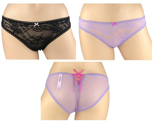 VICTORIAS SECRET DREAM ANGELS MESH & LACE POLKA DOT CHEEKY PANTY XS S M L XL NWT