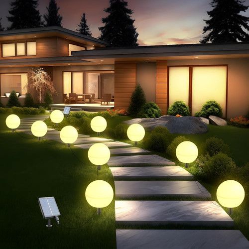 Solar Lights Outdoor Waterproof Decorations, 5 Pack Solar Globe Lights for outsi