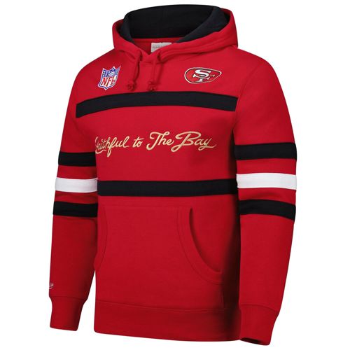 Mens Mitchell & Ness NFL HEAD COACH HOODIE VINTAGE LOGO 49ERS