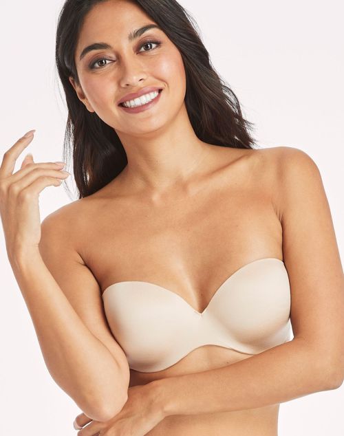 Maidenform Love the Lift Bra Strapless Demi Multiway Push Up Padded w/o Straps