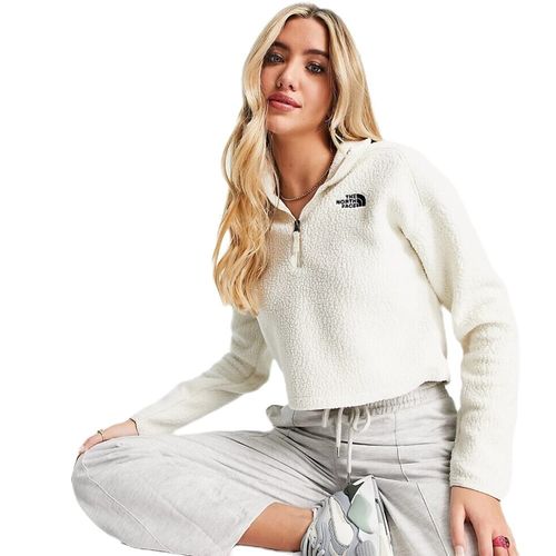 The North Face Women's Jacket 1/2 Zip Glacier Soft Fleece Cropped Pullover Top