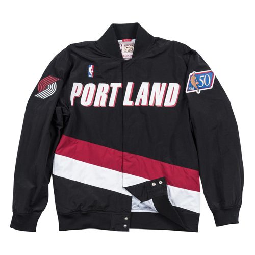 Mens Mitchell & Ness NBA Authentic Warm Up Jacket Portland Trail Blazers 96-97