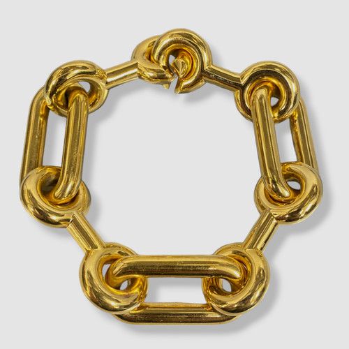 $2350 Charlotte Chesnais Unisex 18k Gold Vermeil Binary Chain Bracelet