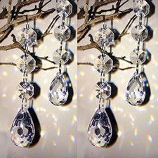 30 Pcs Crystal Ornaments Christmas Tree Decorations Clearance Hanging Crystals f