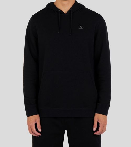 $55 Hurley Men's Black Icon Boxed Pullover Hoodie Sweater Size Small