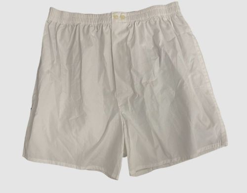 Neiman Marcus Men's White Combed Tagless Cotton Underwear Boxers Size S