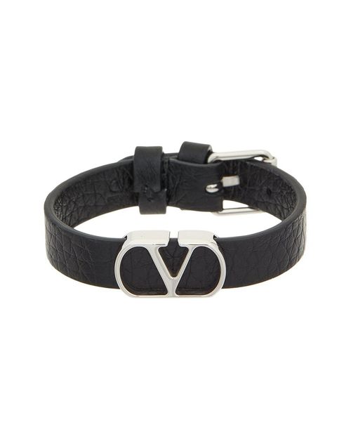 Valentino Vlogo Signature Leather Bracelet Women's