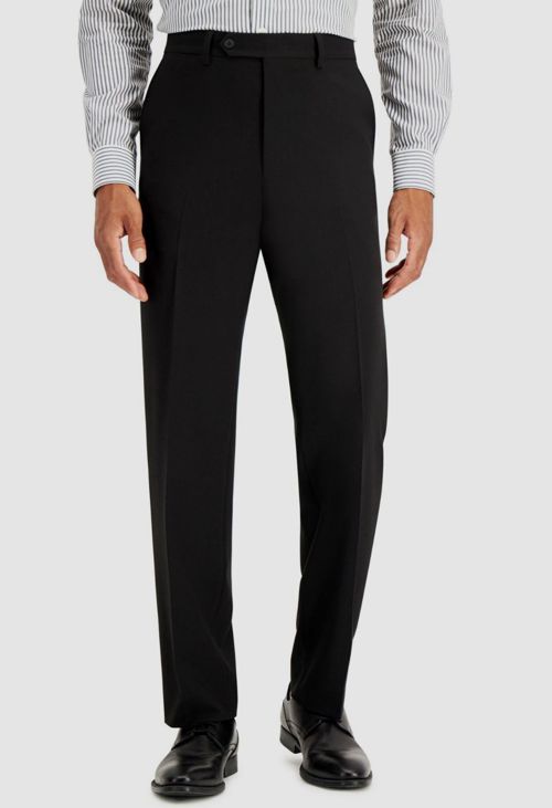 $77 Nautica Men's Black Modern-Fit Stretch Solid Trousers Dress Pants 41W 32L