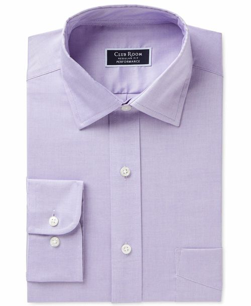 $114 Club Room 16.5 34/35 Men Regular-Fit Purple Long-Sleeve Button Dress Shirt