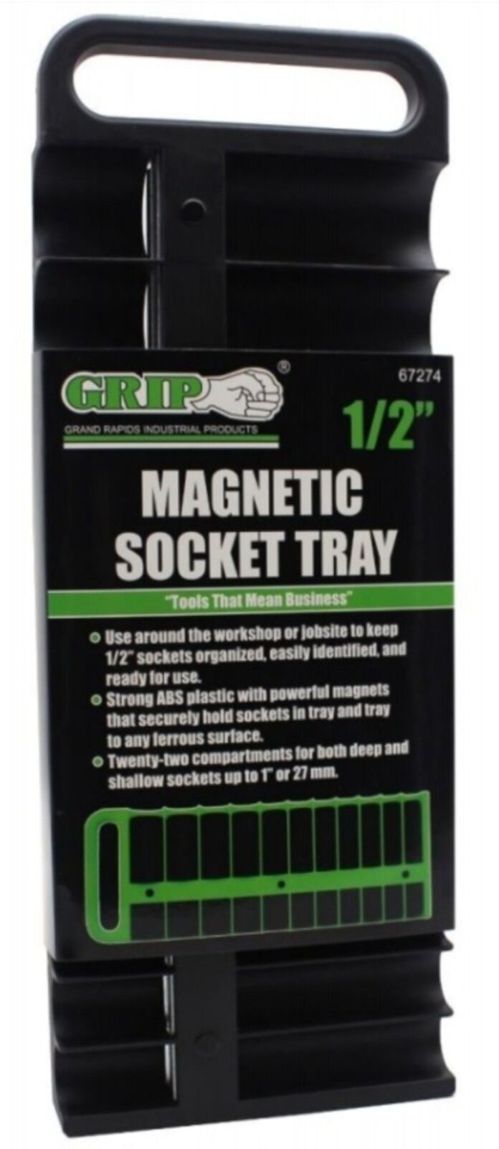 Grip On Tools 1/2In Magnetic Socket Tray