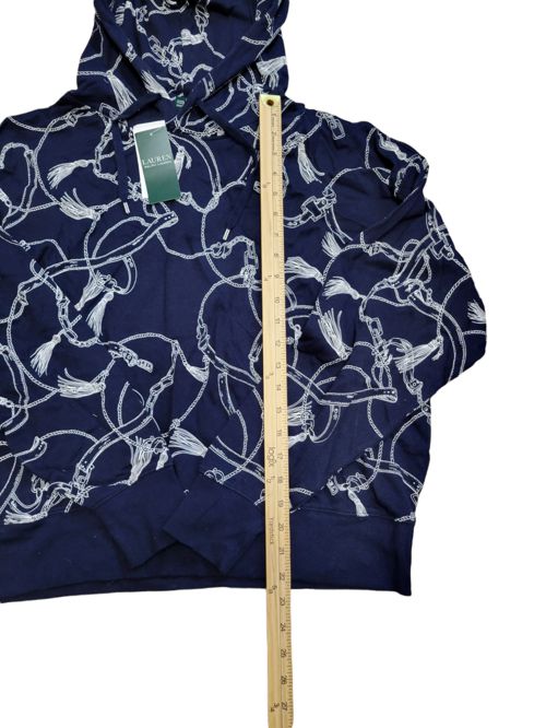 NWT Women's Polo Ralph Lauren AOP Pullover Hoodie Size L