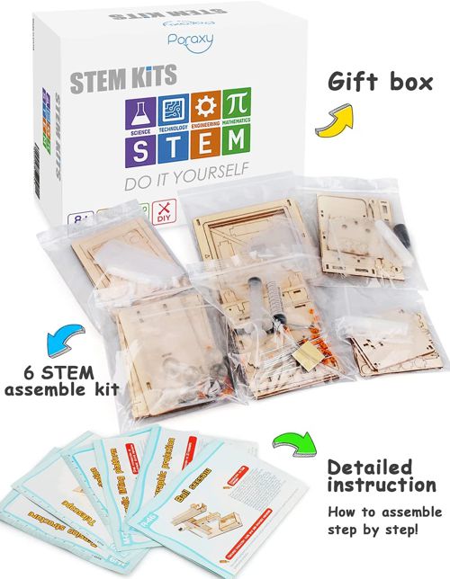 6 in 1 STEM Kits for Kids Age 8-10, Science Building Educational Experiment Proj
