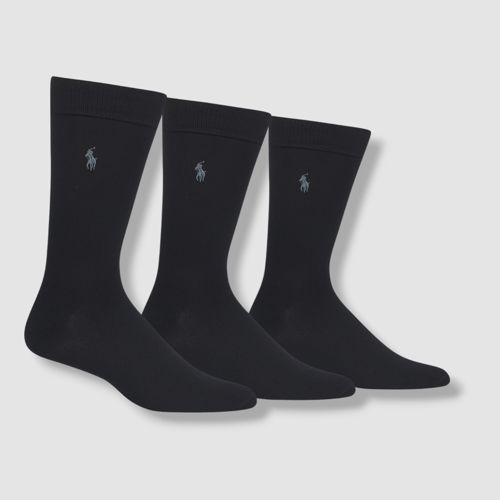 $24 Polo Ralph Lauren Men's 3 Pairs Pack Blue Super Soft Knit Dress Socks 6-12.5