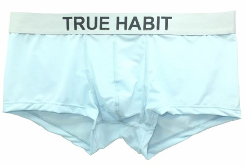 $95 True Habit Men Microfiber Spandex Underwear Blue Boxer Brief Trunk Medium