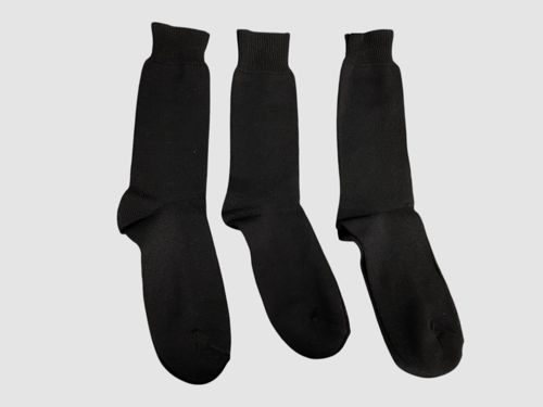 Neiman Marcus Men's Black Mercerized Dress 3 Pair Cotton Blend Socks Size 10-13