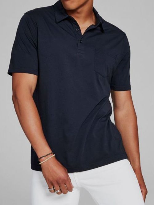 $40 And Now This Men's Black Short-Sleeve Pocket Polo Shirt Size Large