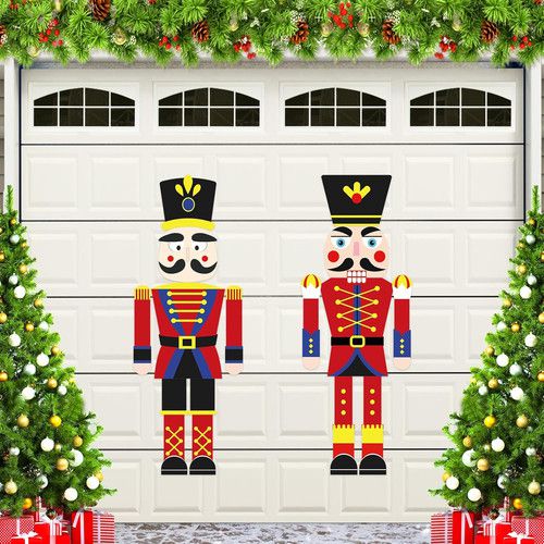 14-Piece Christmas Nutcracker Garage Door Magnet Set for Holiday Decor