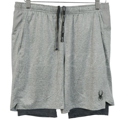 Spyder Active Men's Performance Proweb Stretch Shorts - BLACK GRAY XXL