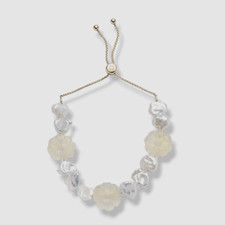 $145 Dannijo Women's White Mellow Bolo Slider Bracelet