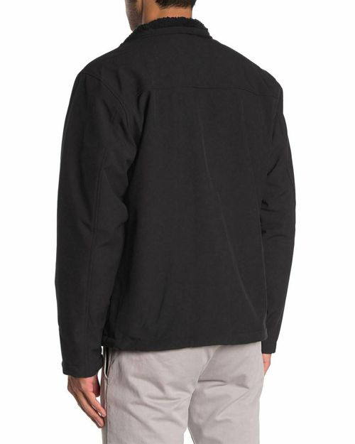 Free Country Men's Faux Fur Lined Softshell Jacket Jet Black Size M 