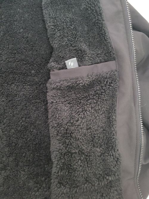 Free Country Men's Faux Fur Lined Softshell Jacket Jet Black Size M 