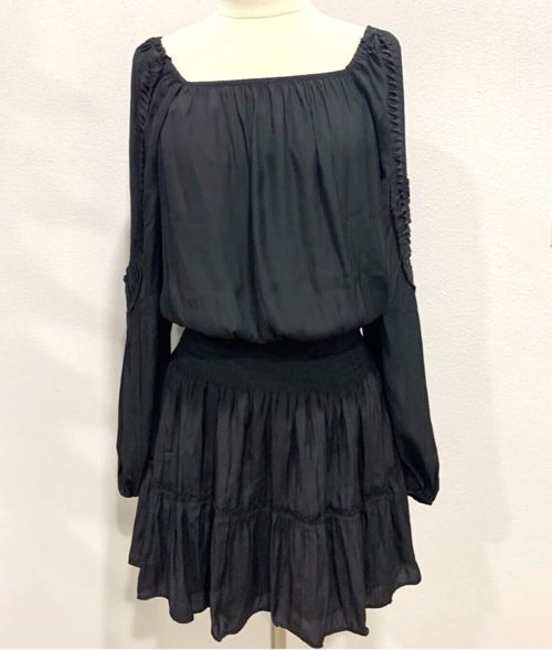 RAMY BROOK Silvy Mini Dress Black MSRP $465 Size Large
