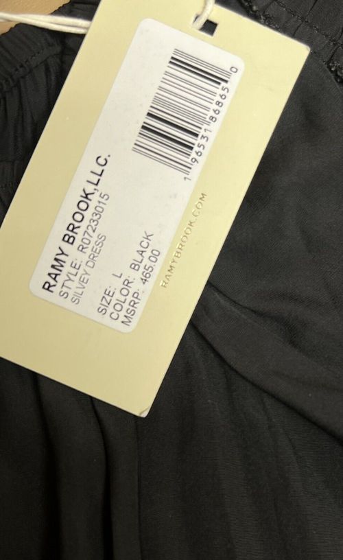 RAMY BROOK Silvy Mini Dress Black MSRP $465 Size Large