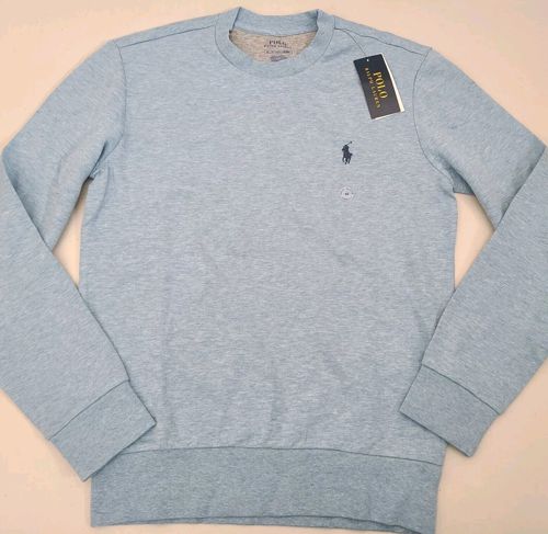 Polo Ralph Lauren Men's Classic Fit Crew Neck Long Sleeve T-Shirt Blue HTR -XS