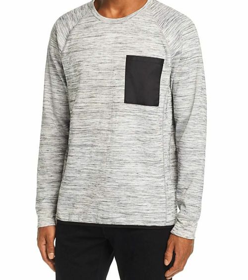 $80 Pacific & Park Men's Gray Space Dyed Sweatshirt Crew Neck Sweater Size Large