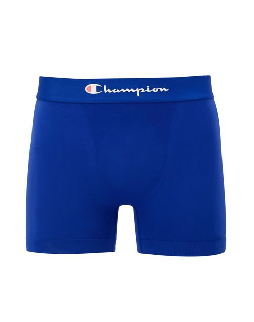 Champion Men's Boxer Briefs Seamless Moisture-Wicking Surf The Web Blue S-2XL