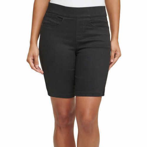 DKNY Ladies' Pull On Comfort Stretch Denim Bermuda Shorts Black Size Small
