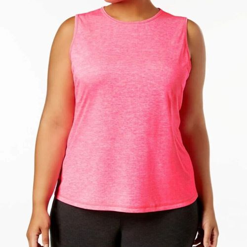 IDEOLOGY Women's Moisture Wicking Flat Seems Active Wear Tank Top Plus 1X Pink