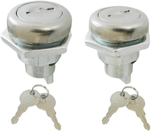 2 Pack Tool Box Locks with Keys - Durable Flush Mount T Handle Replacement