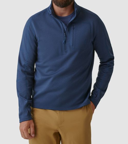 Bass Outdoor Men's Blue Blaze 1/2-Zip Pullover Jacket Size XXL