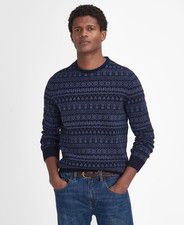 [MKN1579NY91] MENS BARBOUR STONEBECK FAIRISLE CREW NECK JUMPER
