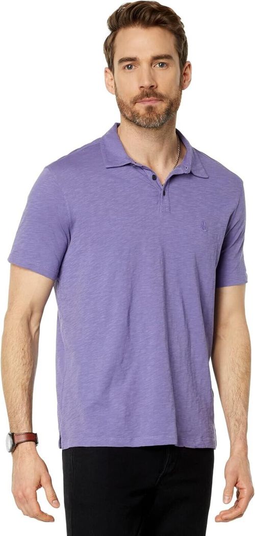 John Varvatos Antique Purple Heather Short Sleeve Victor Men's Polo Shirt Size S