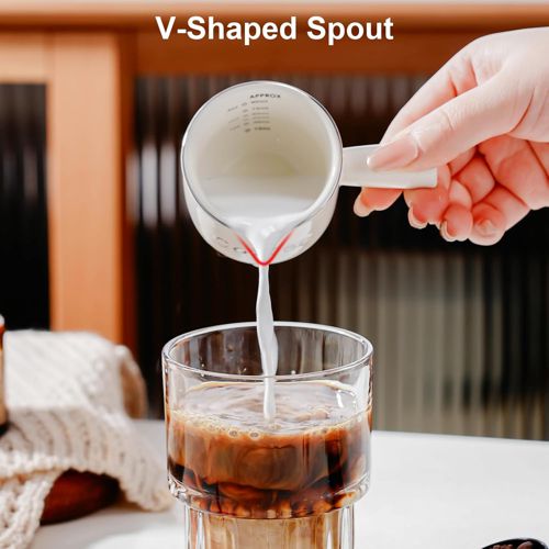 Espresso Cups Ceramic with Handle, Measuring Cup with Dual Scale, Espresso Shot 