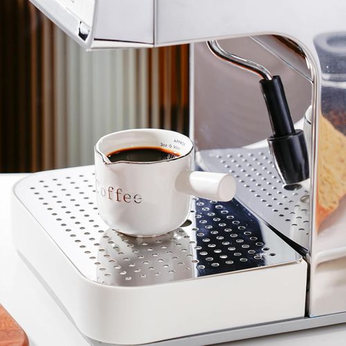 Espresso Cups Ceramic with Handle, Measuring Cup with Dual Scale, Espresso Shot 