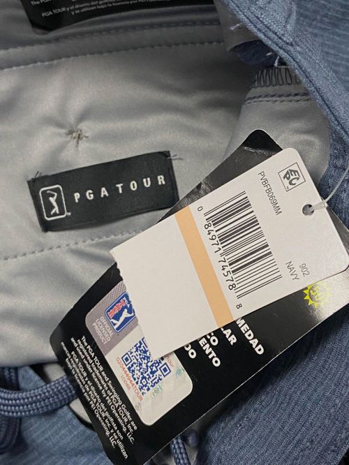 $65 Pga Tour Men's Blue Stretch Dobby Golf Athletic Activewear Shorts Size 28W