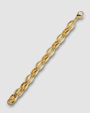 $120 Fallon Women's Gold Plated Brass Toscano Chain Link Bracelet