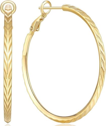 14K Gold Hoop Earrings for Women Large Gold Hoop Earrings for Women Thick Gold H